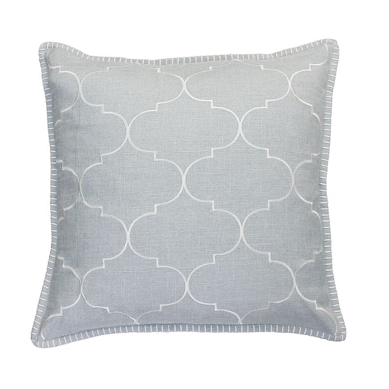 UPC 807882370005 product image for Thro by Marlo Lorenz Ava Trellis Whipstitch Embroidered Throw Pillow, Grey | upcitemdb.com