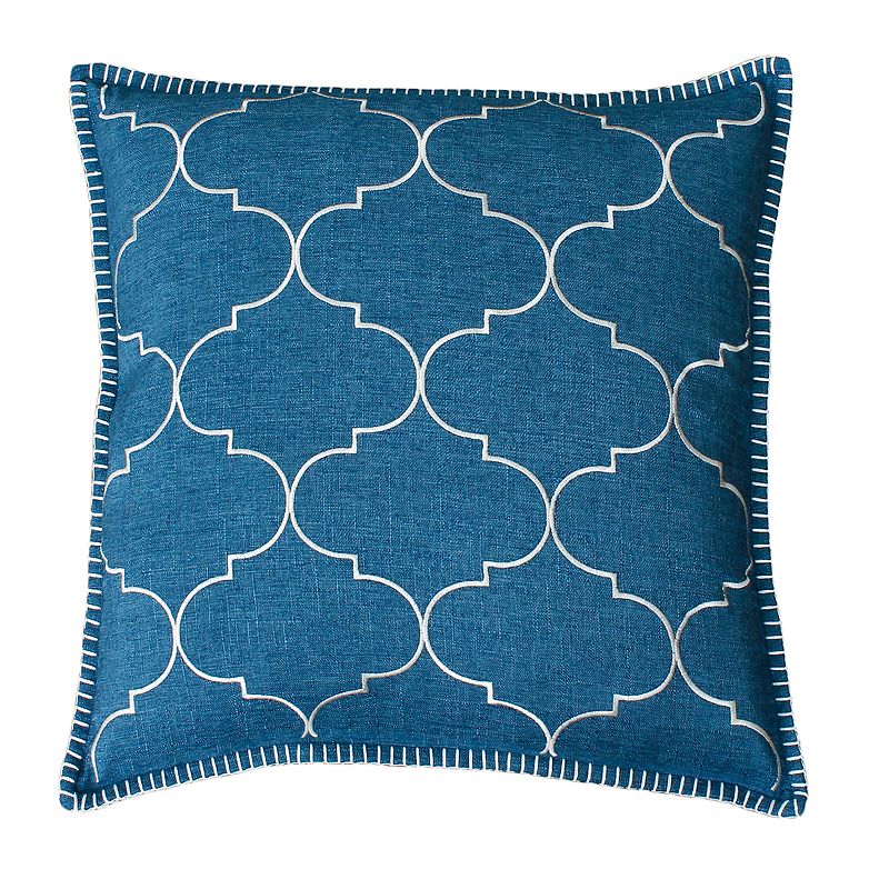 UPC 807882369955 product image for THRO by Marlo Lorenz Ava Trellis Whipstitch Embroidered Throw Pillow, Green, 18X | upcitemdb.com