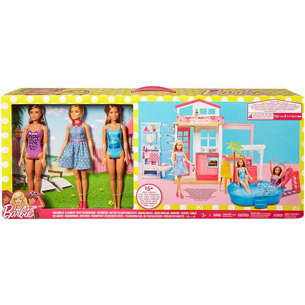 barbie house with pool