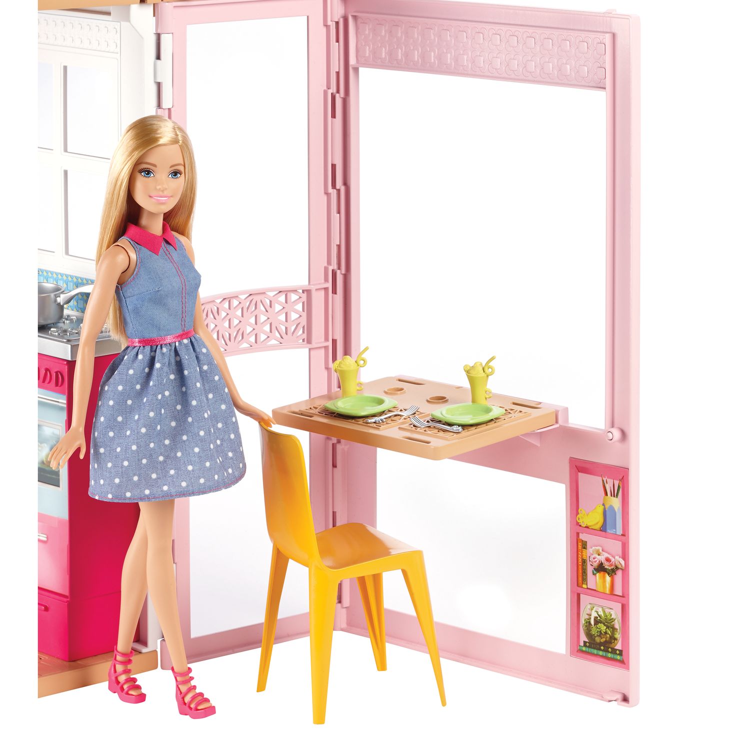 barbie glam house and 3 doll set