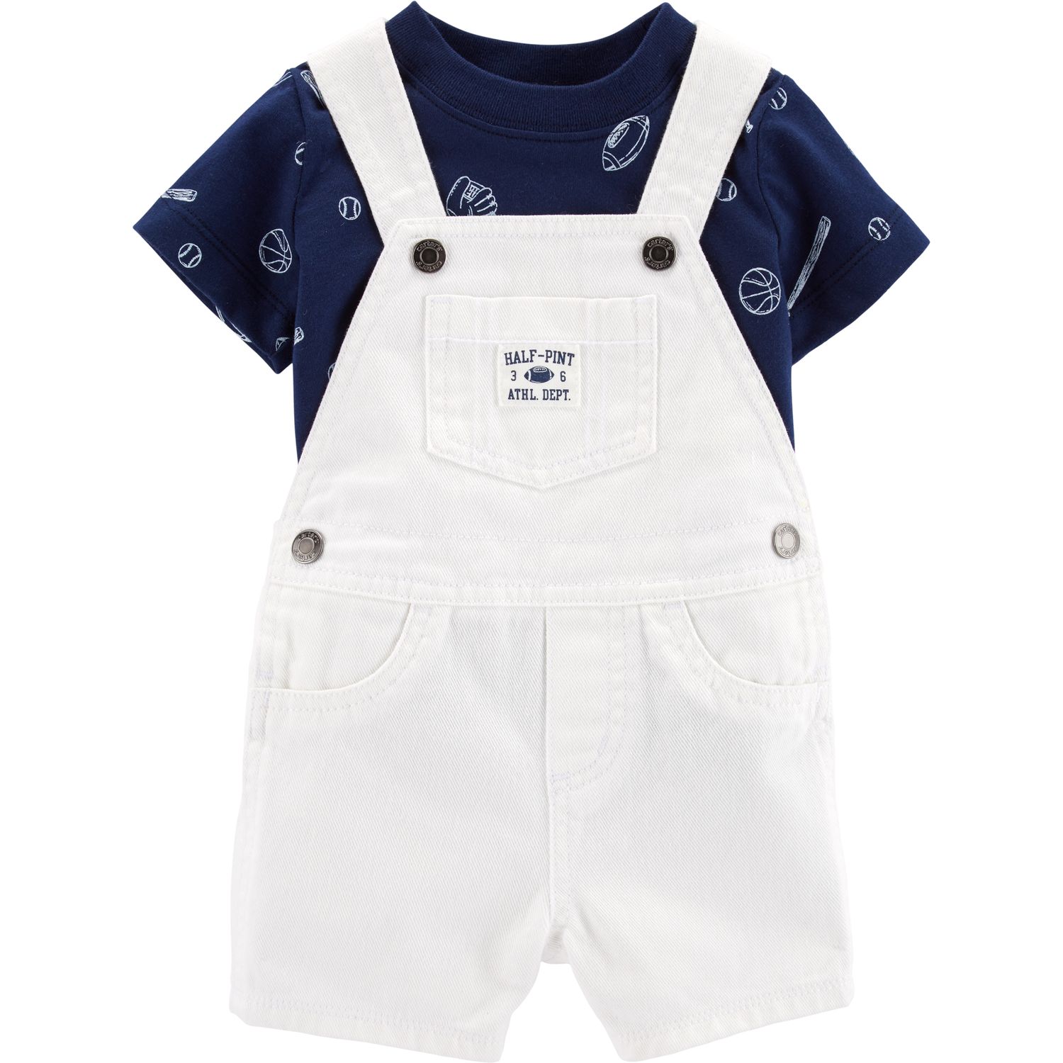 baby denim shortalls