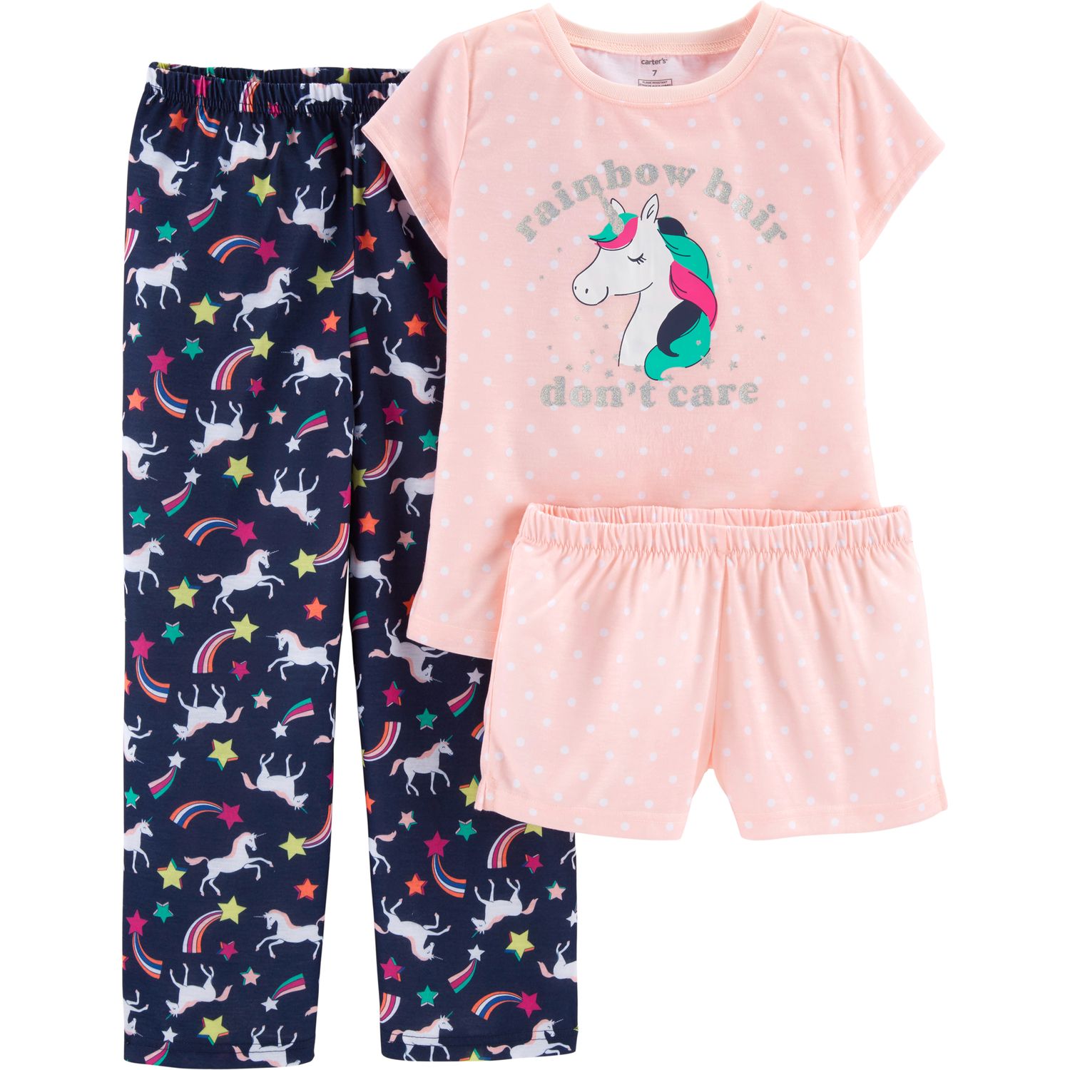 unicorn pajama shorts
