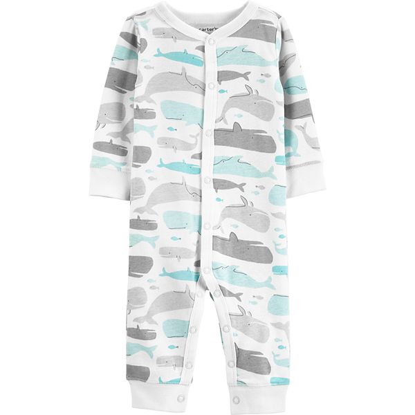 Baby Boy Carter's Whale Print Coveralls