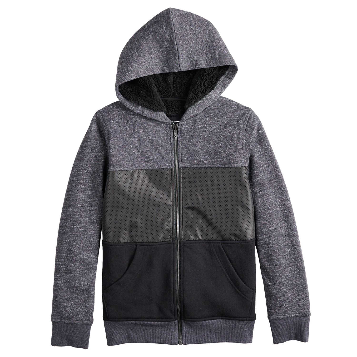 kohls mens sherpa lined hoodie