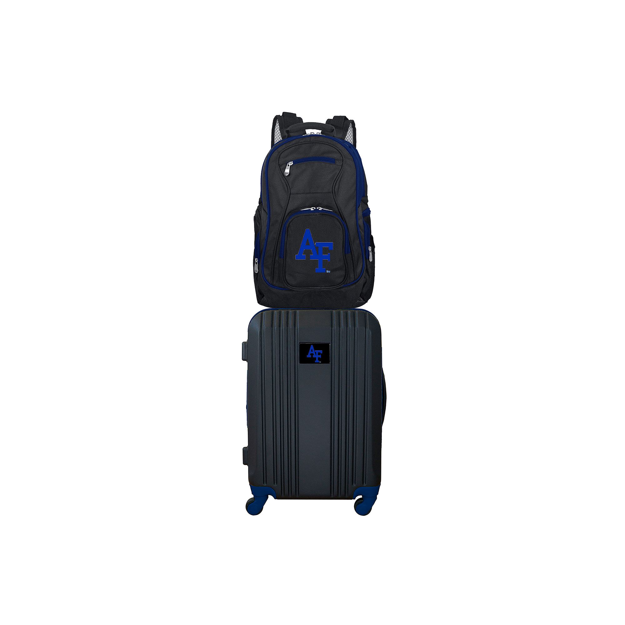 Air Force Falcons Wheeled Carry-On Luggage & Backpack Set, Afa Black