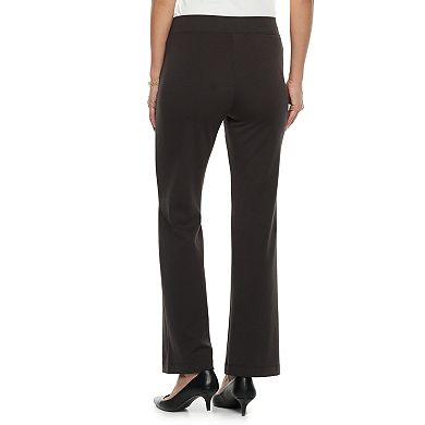Women's Croft & Barrow Easy Care Pull-On Ponte Bootcut Pants