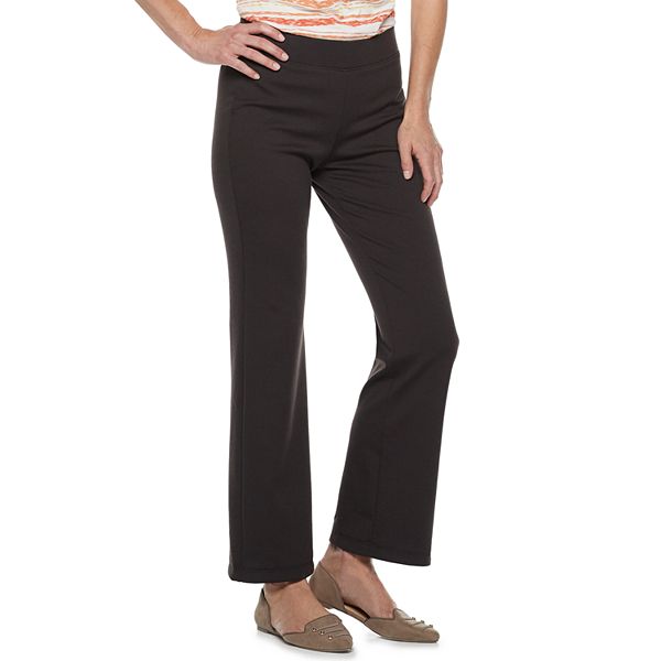 Women's Croft & Barrow Easy Care Pull-On Ponte Bootcut Pants