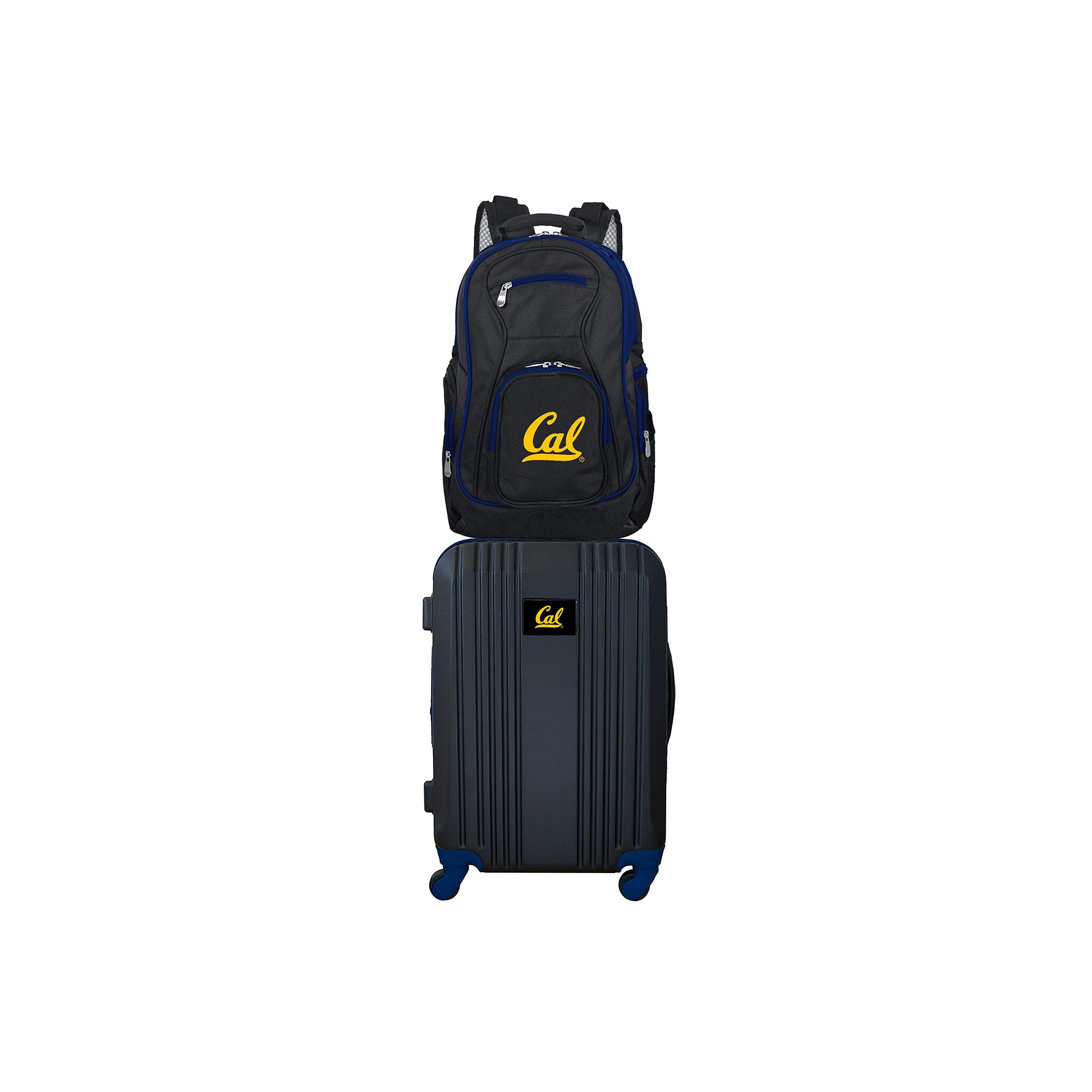 Cal Golden Bears Wheeled Carry-On Luggage & Backpack Set, Black