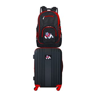 Fresno State Bulldogs Wheeled Carry-On Luggage & Backpack Set