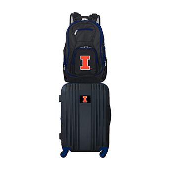Illinois Fighting Illini Wheeled Carry-On Luggage & Backpack Set