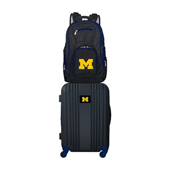 Michigan Wolverines Wheeled Carry-On Luggage & Backpack Set
