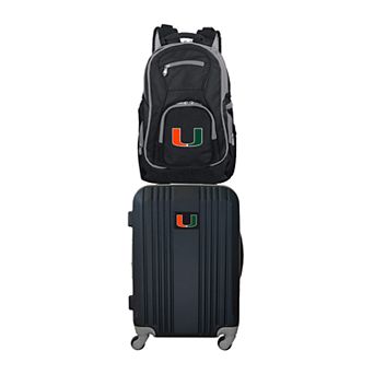Miami Hurricanes Wheeled Carry-On Luggage & Backpack Set