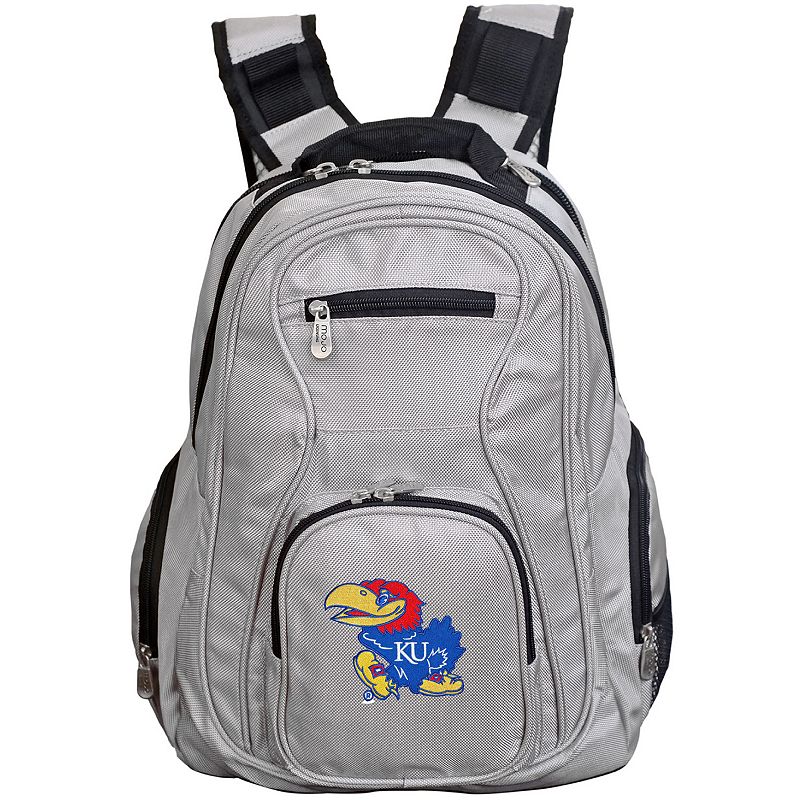 Kansas Jayhawks Premium Laptop Backpack, Grey