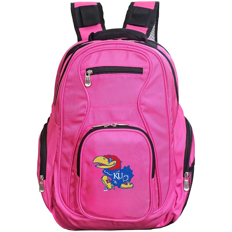 Kansas Jayhawks Premium Laptop Backpack, Pink