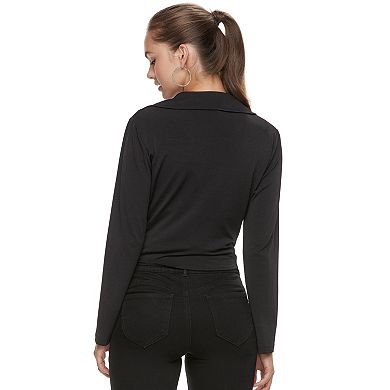 Juniors' Candie's® Knit Moto Jacket