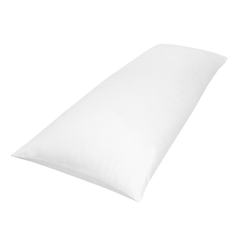 SensorPEDIC Plush Fiber Body Pillow, White, BODY PILLW