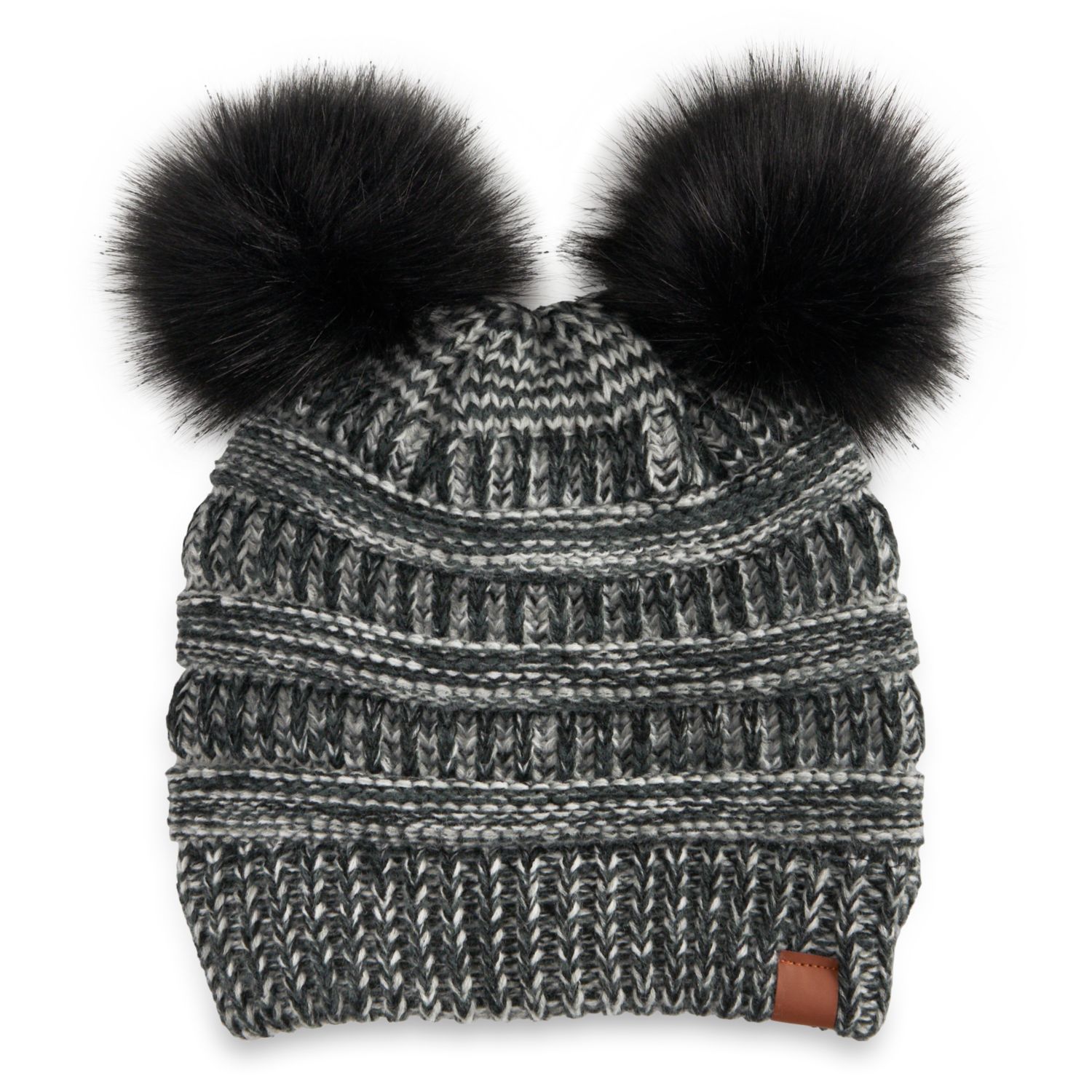 women's double bobble hat