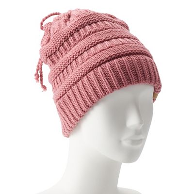 Women's SO® Knit Messy Bun Beanie Women's SO® Knit Messy Bun Beanie