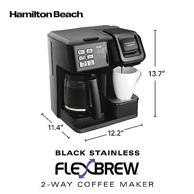 Hamilton Beach FlexBrew 2 Way Black Stainless Coffee Maker