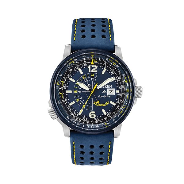 Citizen Eco-Drive Men's Blue Angels Promaster Nighthawk Leather Watch -  BJ7007-02L