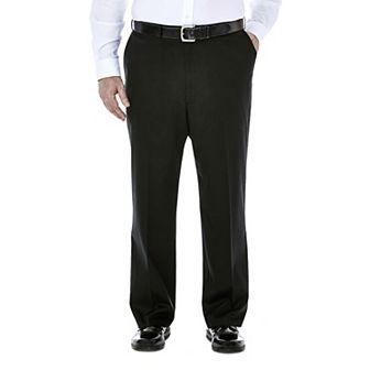Big & Tall Haggar® Premium No-Iron Khaki Stretch Classic-Fit Flat-Front Expandable Waist Pants