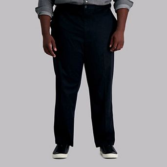 Big & Tall Haggar® Premium No-Iron Khaki Stretch Classic-Fit Flat-Front Expandable Waist Pants