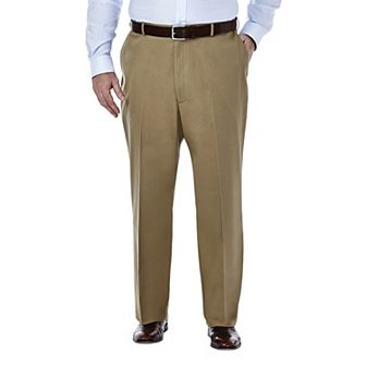 Big & Tall Haggar® Premium No-Iron Khaki Stretch Classic-Fit Flat-Front Expandable Waist Pants