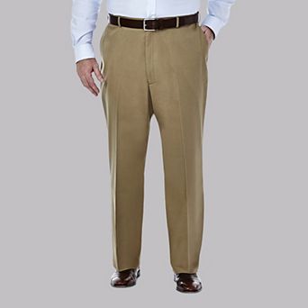 Big & Tall Haggar® Premium No-Iron Khaki Stretch Classic-Fit Flat-Front Expandable Waist Pants