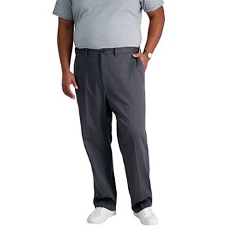 Big & Tall Haggar® Premium No-Iron Khaki Stretch Classic-Fit Flat-Front Expandable Waist Pants