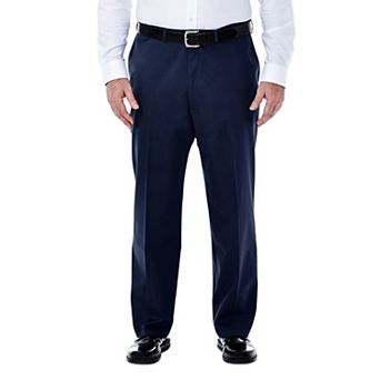 Big & Tall Haggar® Premium No-Iron Khaki Stretch Classic-Fit Flat-Front Expandable Waist Pants