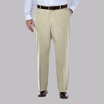 Big & Tall Haggar® Premium No-Iron Khaki Stretch Classic-Fit Flat-Front Expandable Waist Pants