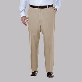 Big & Tall Haggar® Premium No-Iron Khaki Stretch Classic-Fit Flat-Front Expandable Waist Pants