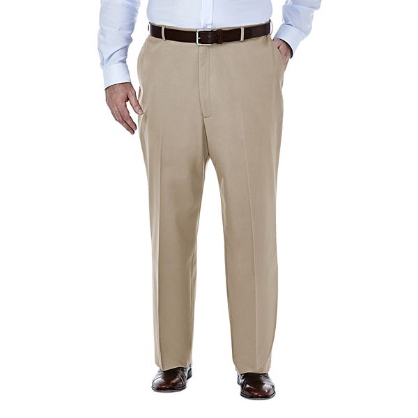 Big & Tall Haggar® Premium Stretch No-Iron Khaki Flat-Front Pants