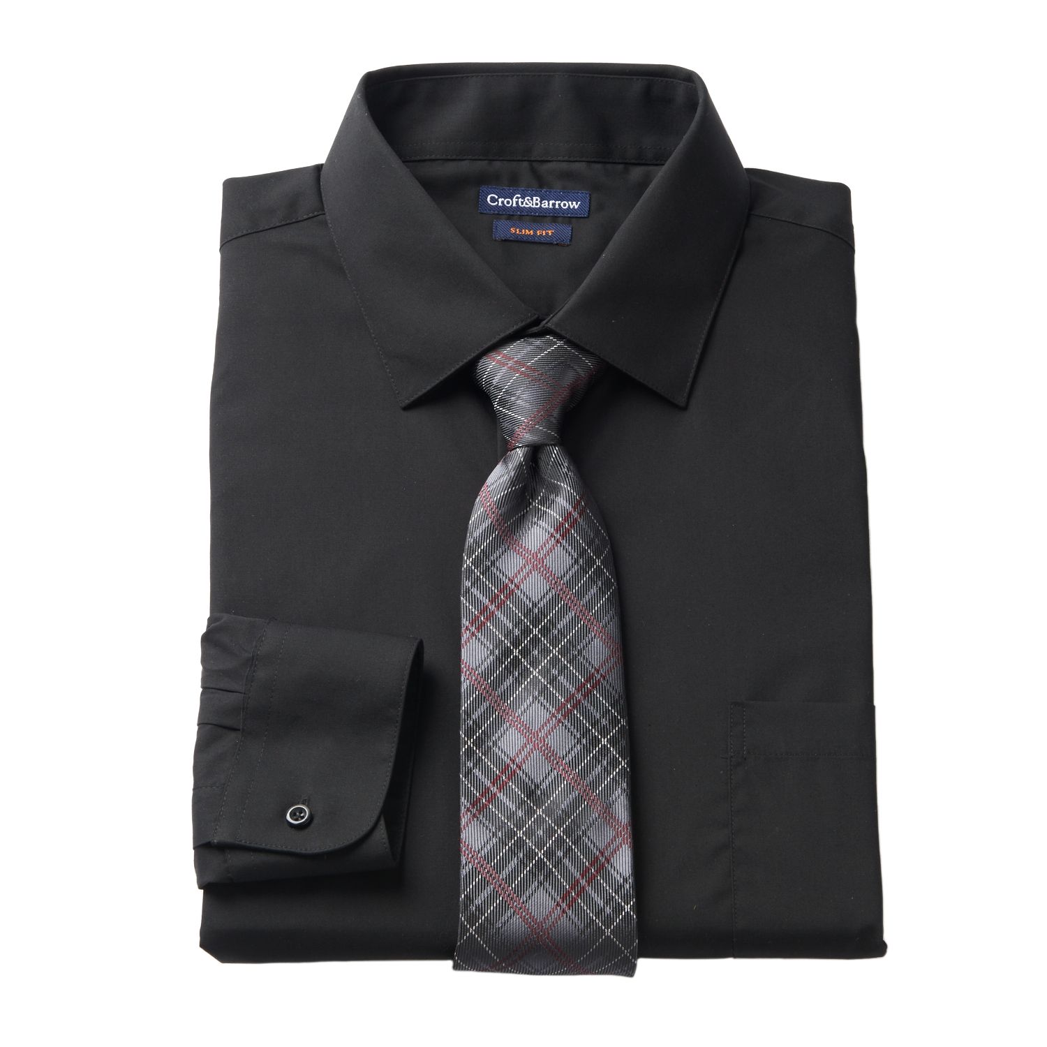 croft and barrow slim fit dress shirt