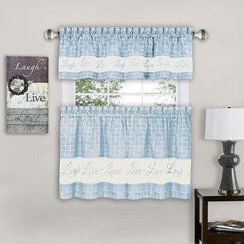 Live, Love, Laugh Window Curtain Tier Pair & Valance