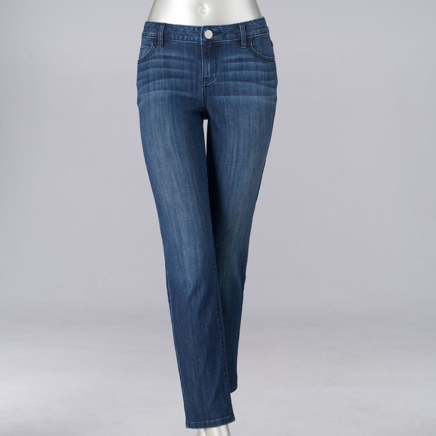 vera wang straight leg jeans