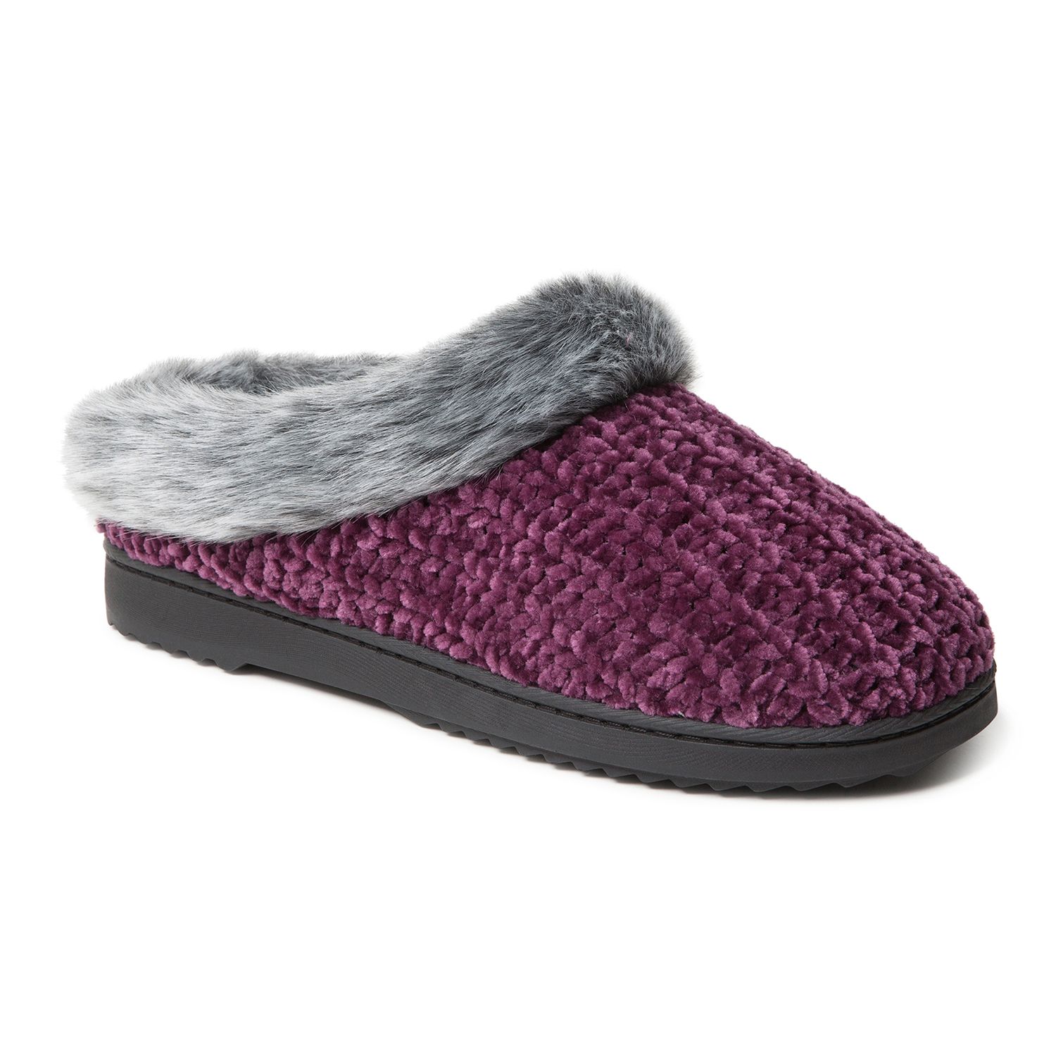 women's dearfoams chenille clog slippers