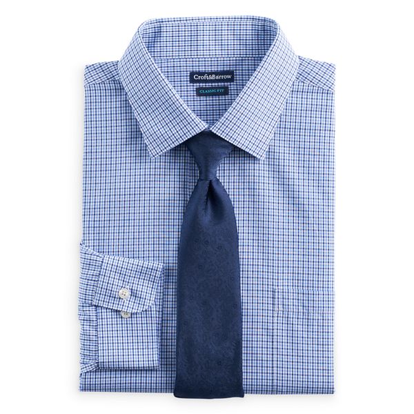 Big & Tall Croft & Barrow® ClassicFit StretchCollar Dress Shirt and