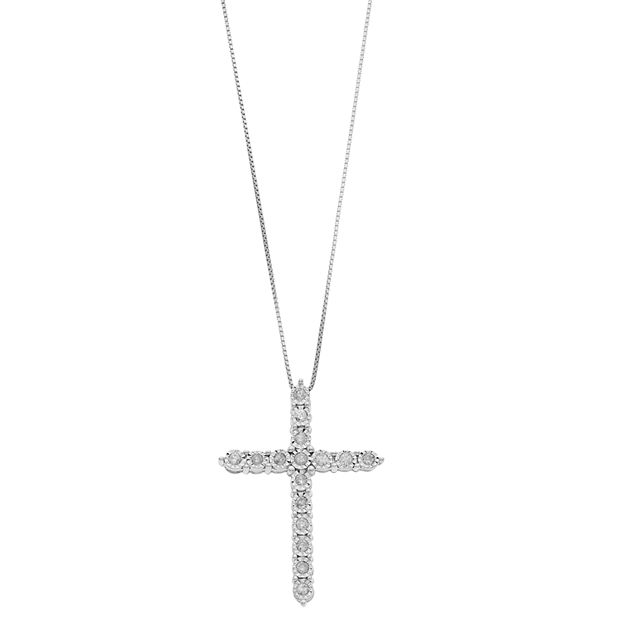 Kohls sterling silver cross necklace sale