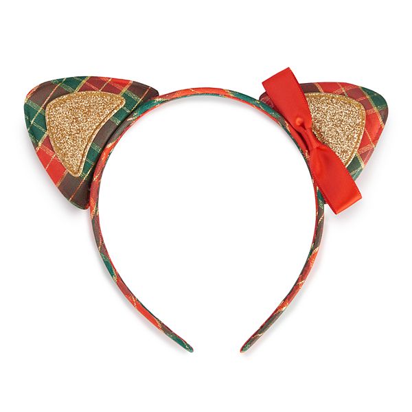 Holiday Plaid Cat Ears Headband