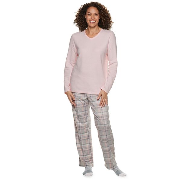 Women's Croft & Barrow® Fleece 3-piece Pajama Set