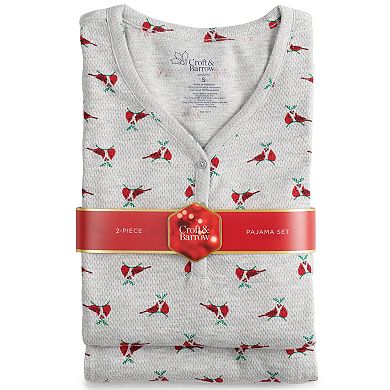 Women's Croft & Barrow® Textured Pajama Set