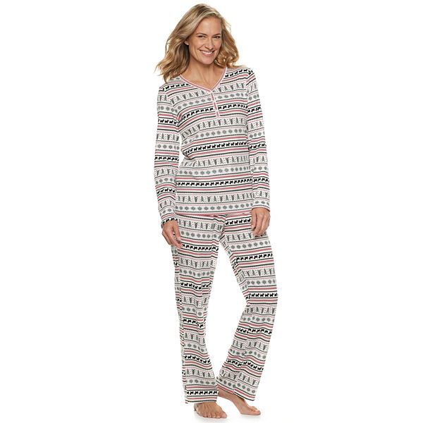 Women's Croft & Barrow® Textured Pajama Set