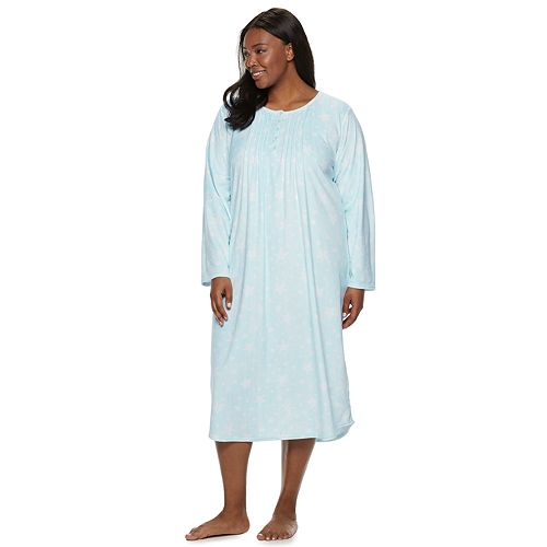 Plus Size Croft & Barrow® Pintuck Velour Nightgown