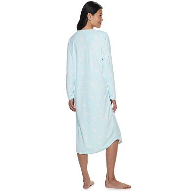 Petite Croft & Barrow® Pintuck Velour Nightgown