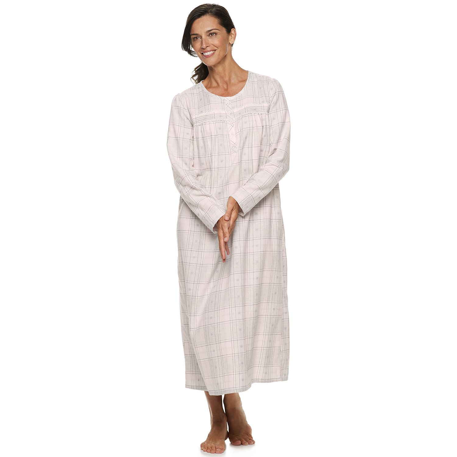 floor length flannel nightgowns