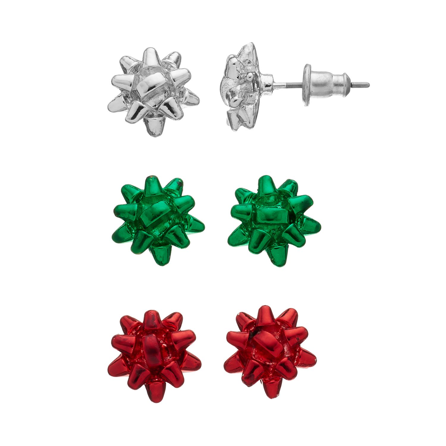 christmas stud earrings