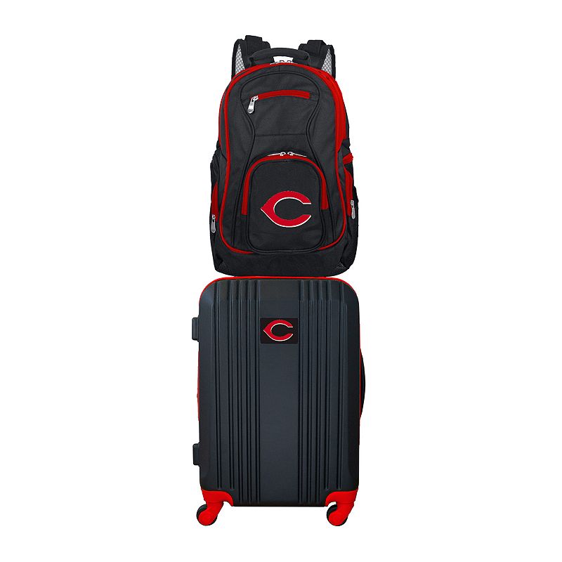 Cincinnati Reds Wheeled Carry-On Luggage & Backpack Set, Oxford