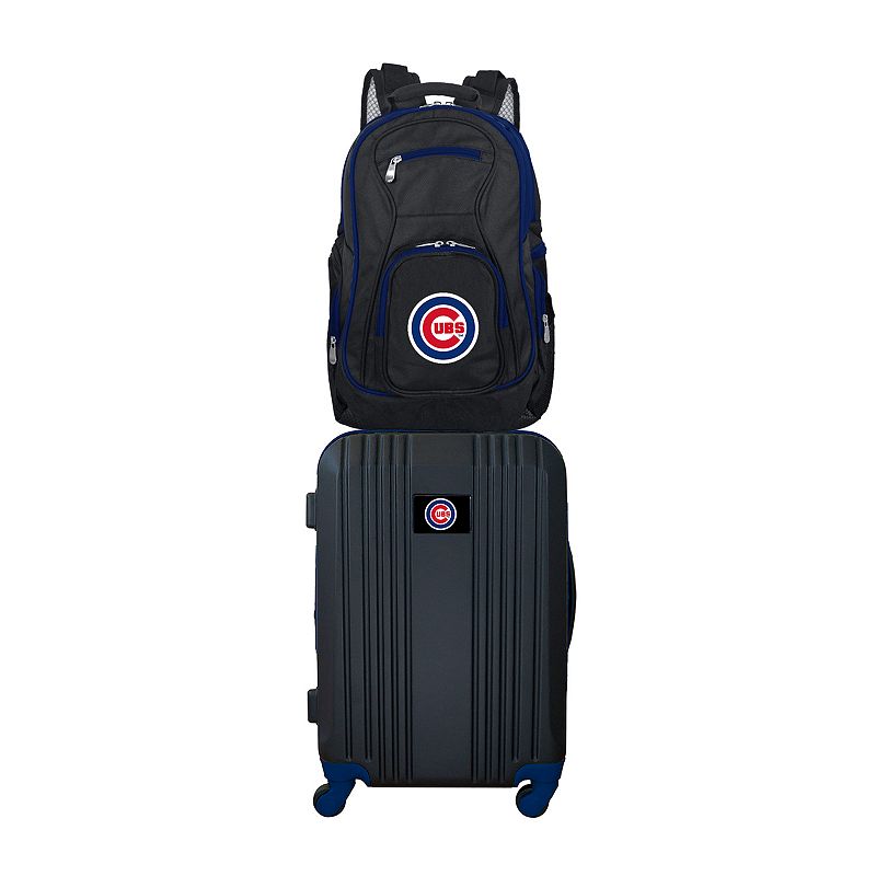 Chicago Cubs Wheeled Carry-On Luggage & Backpack Set, Oxford