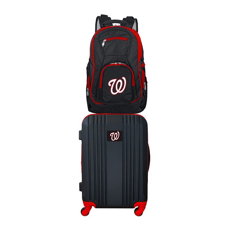 Washington Nationals Wheeled Carry-On Luggage & Backpack Set, Oxford